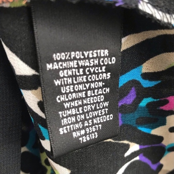 Nicole Miller Bright Patterned Sleeveless Tunic Top - Picture 6 of 6
